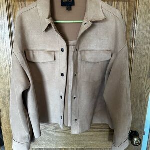 TRUTH Light Tan Suede Jean Jacket
